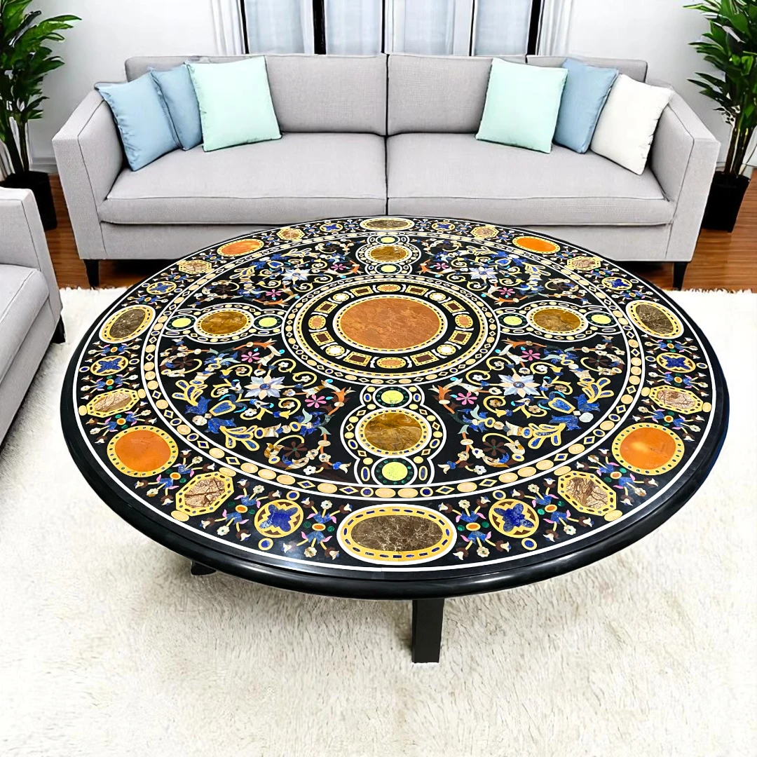 Luxury Round Marble Center Table for Home Decor